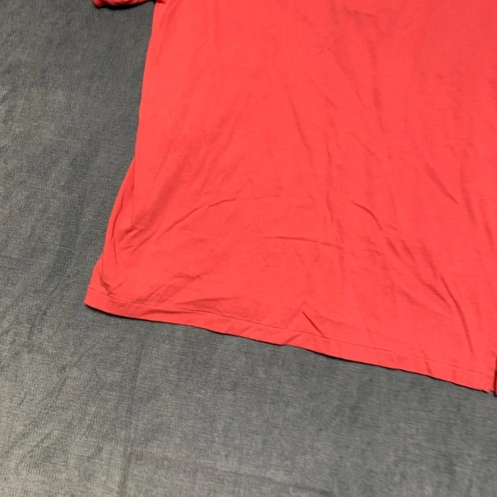 Ralph Lauren Polo Sport Shirt Mens Large Orange Cotton Golf Performance 1/4 Zip